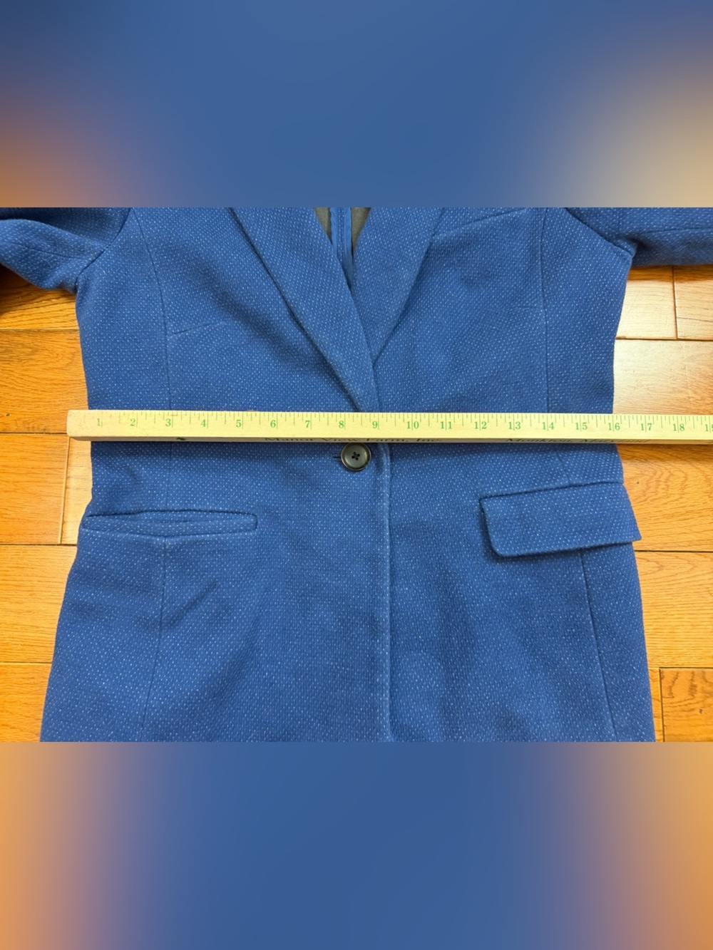 Boden Emilia Ponte Blue One Button Blazer - Picture 10 of 11